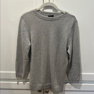 Talbots Cashmere Silver Sparkle Sweater